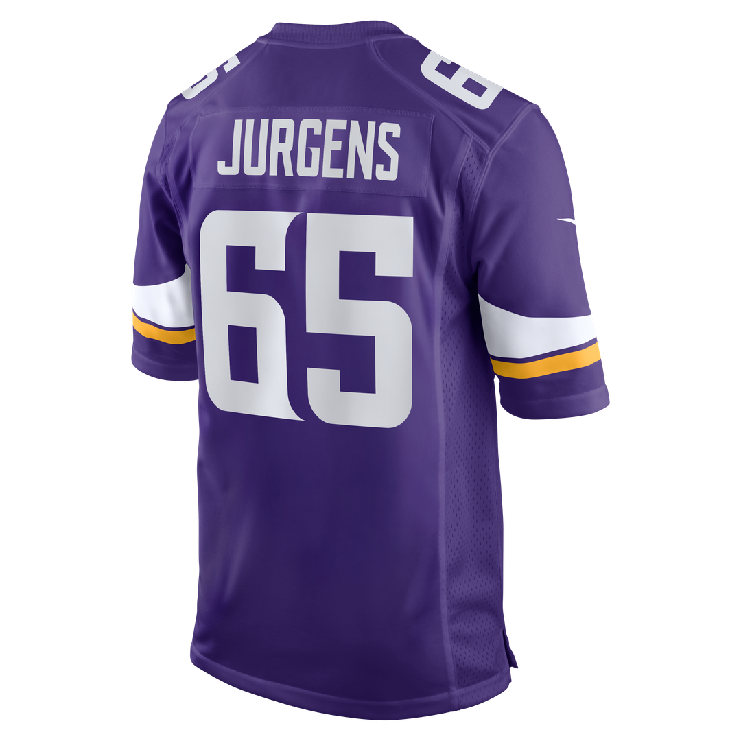 Men's Minnesota Vikings Michael Jurgens Purple Game NFL Football Jersey - view 3