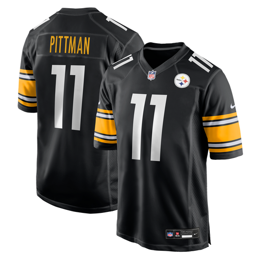 Men's Pittsburgh Steelers Michael Pittman Jr. Black Game NFL Football Jersey - view 1