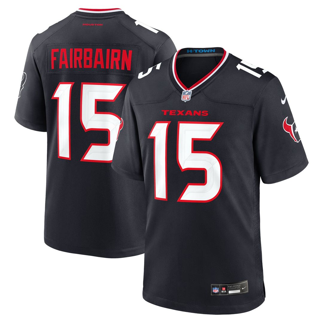 Men's Houston Texans Ka'imi Fairbairn Navy Team Game NFL Football Jersey - view 1