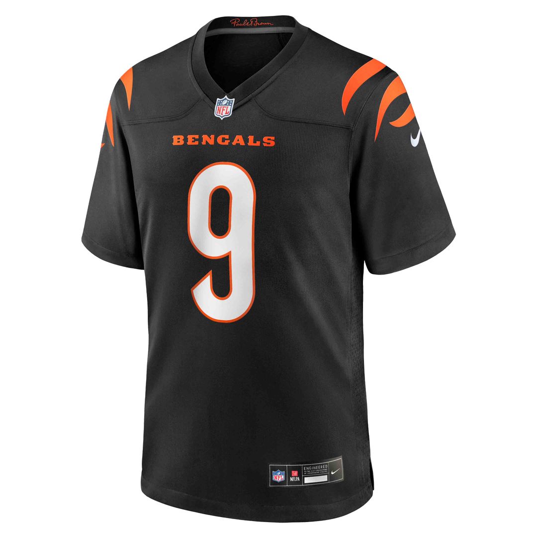Men's Cincinnati Bengals Joe Burrow Black Player Game NFL Football Jersey - view 7