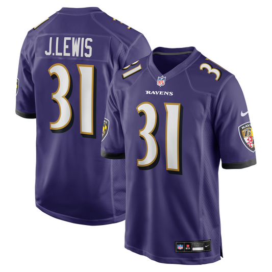 Men's Baltimore Ravens Jamal Lewis Purple Game NFL Football Jersey - view 1