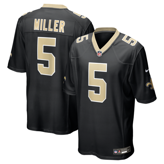 Men's New Orleans Saints Kendre Miller Black Team Game NFL Football Jersey - view 1