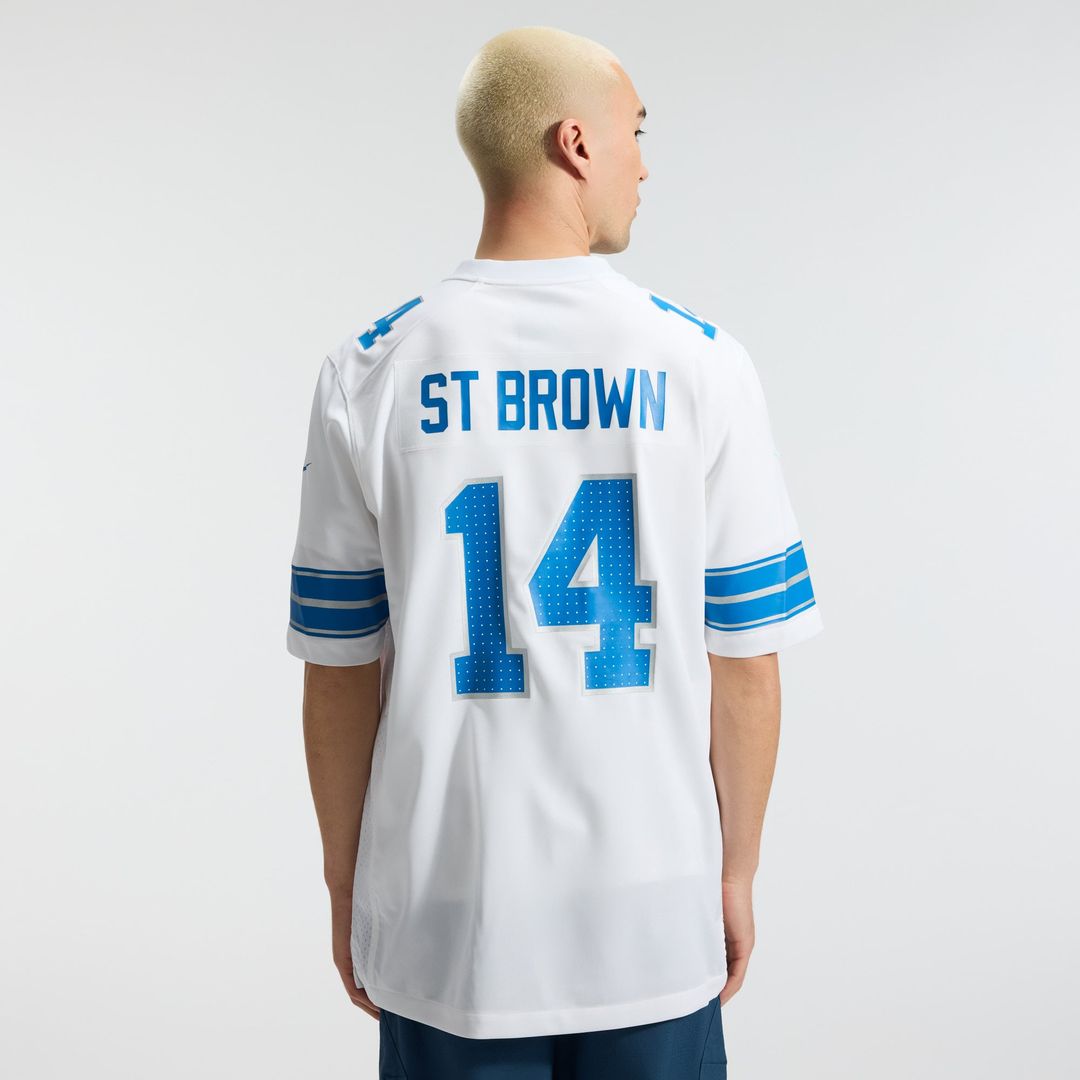 Men's Detroit Lions Amon-Ra St. Brown Blue Game NFL Football Jersey - view 30