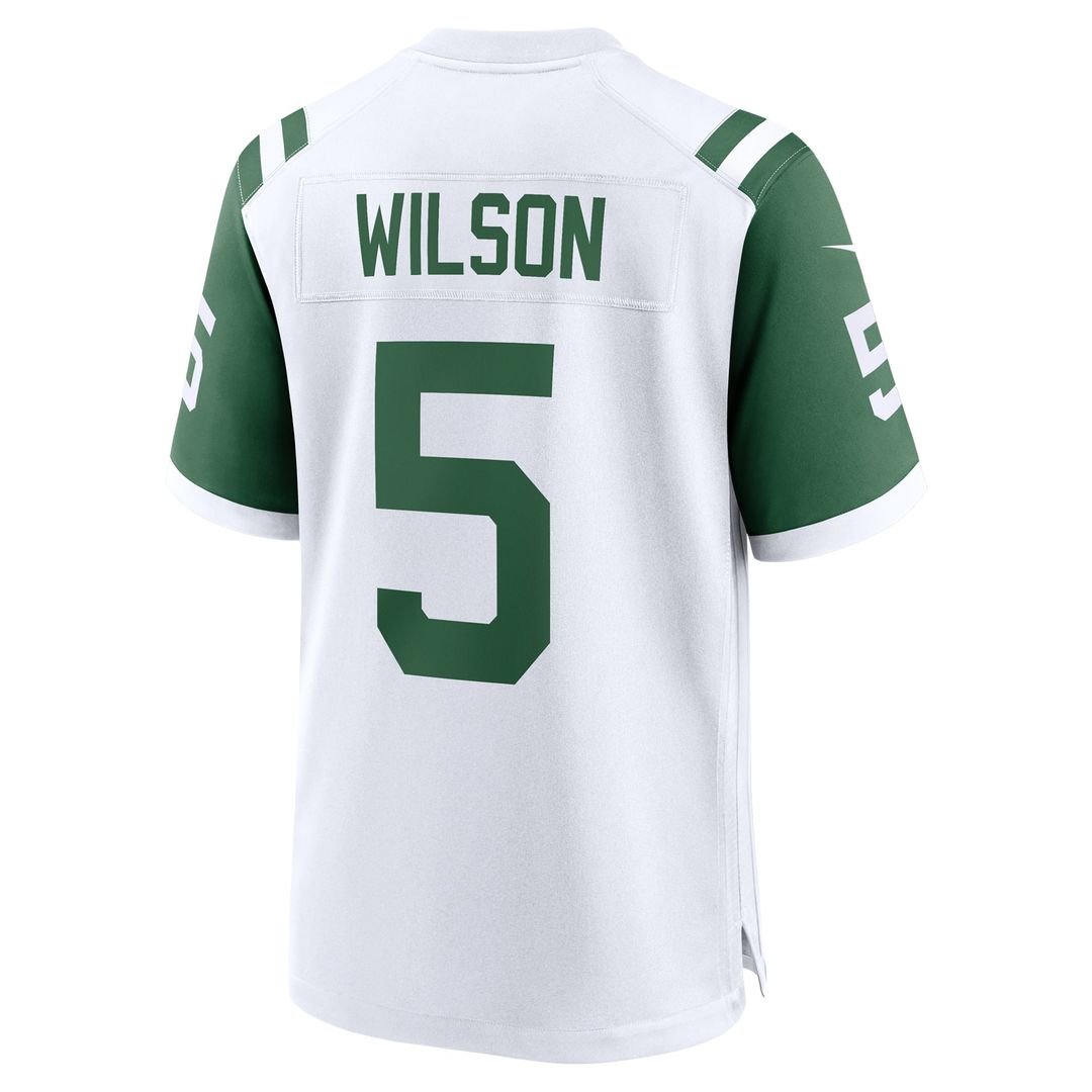 Men's New York Jets Garrett Wilson White Classic Alternate Game NFL Football Jersey - view 3