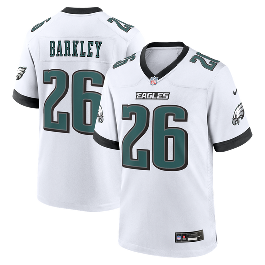 Men's Philadelphia Eagles Saquon Barkley White Game NFL Football Jersey - view 1