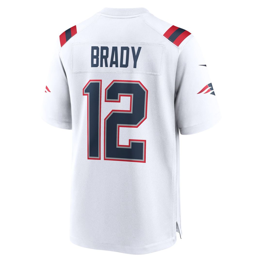 Men's New England Patriots Tom Brady White Retired Game NFL Football Jersey - view 6