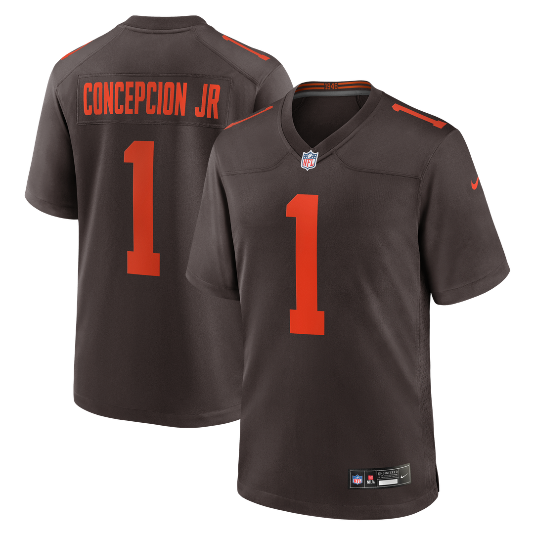 Men's Cleveland Browns KC Concepcion Jr. White Game NFL Football Jersey - view 7