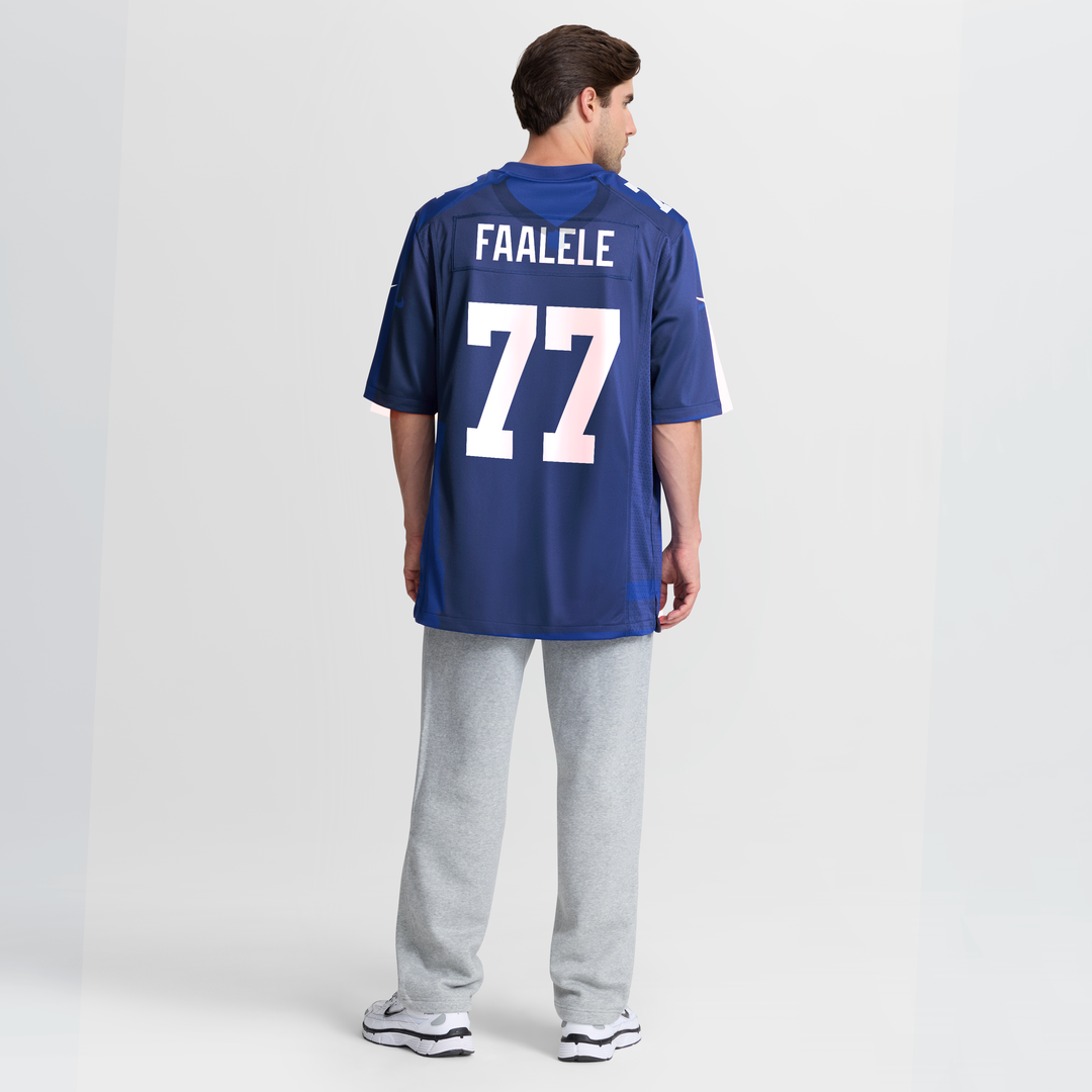 Men's New York Giants Daniel Faalele Royal Team Game NFL Football Jersey - view 3