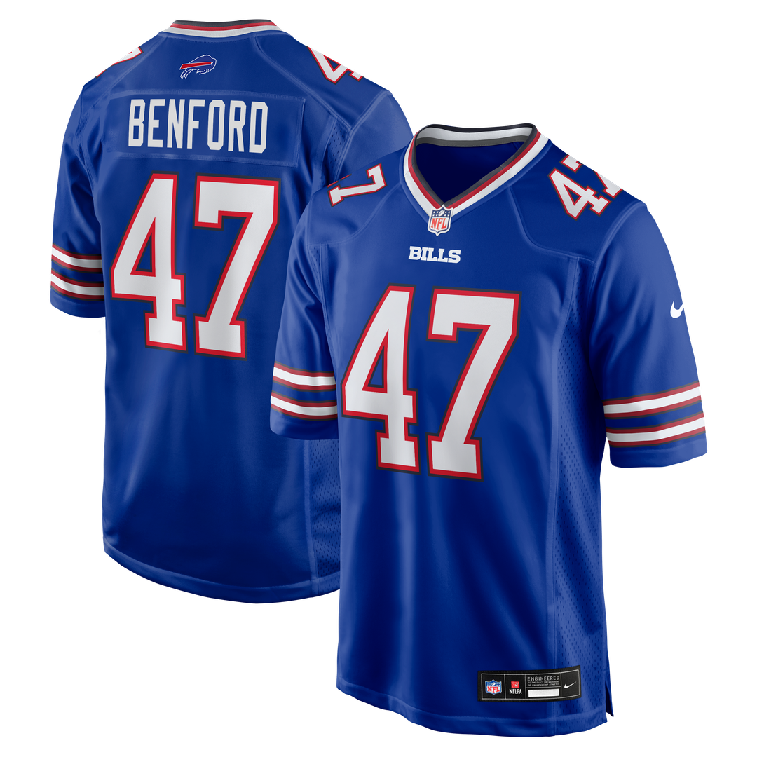 Men's Buffalo Bills Christian Benford Royal Game NFL Football Jersey - view 1