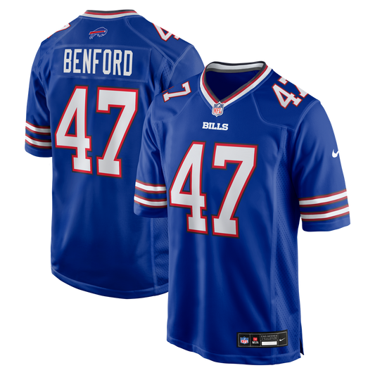 Men's Buffalo Bills Christian Benford Royal Game NFL Football Jersey - view 1