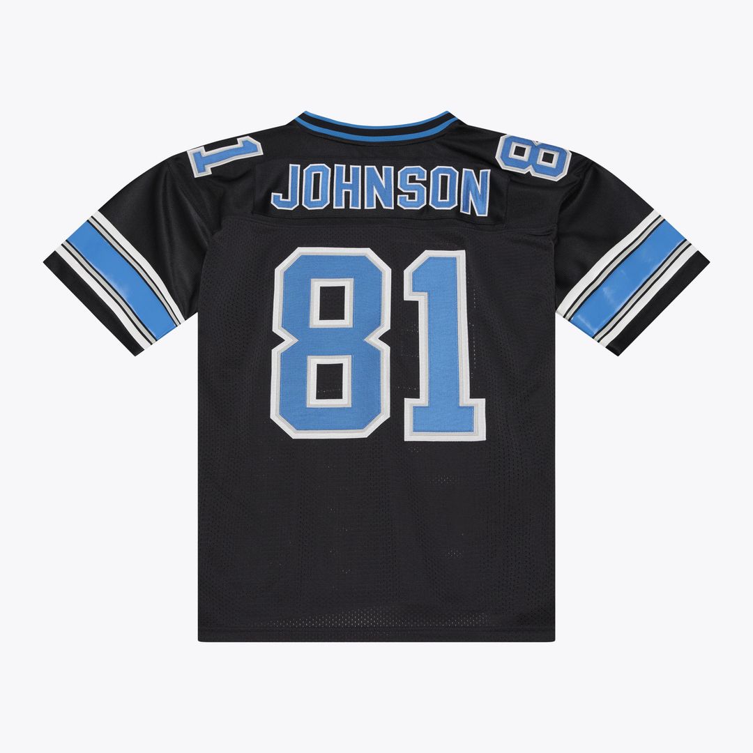 Men's Detroit Lions Calvin Johnson Black 2007 Throwback NFL Football Jersey - view 10