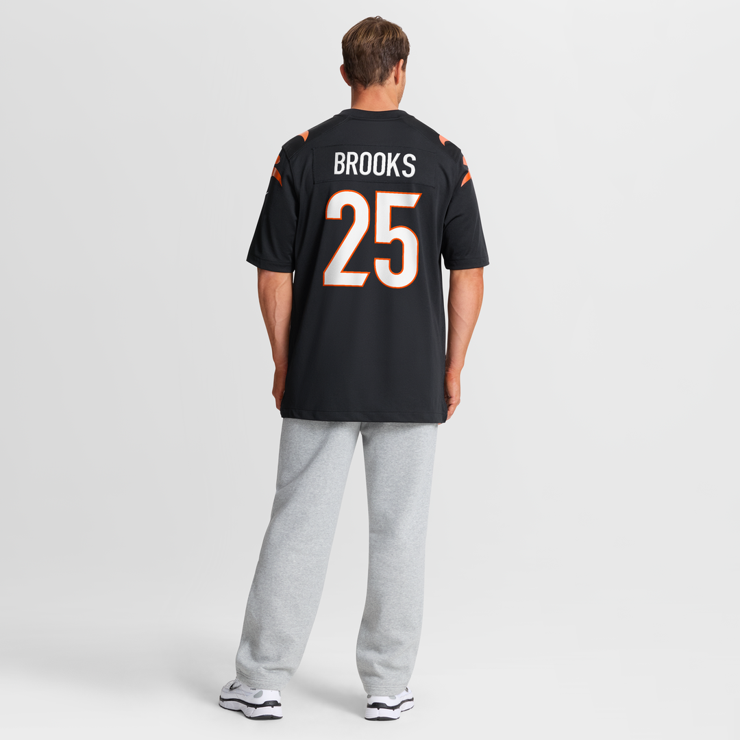 Men's Cincinnati Bengals Tahj Brooks Black Team Game NFL Football Jersey - view 8