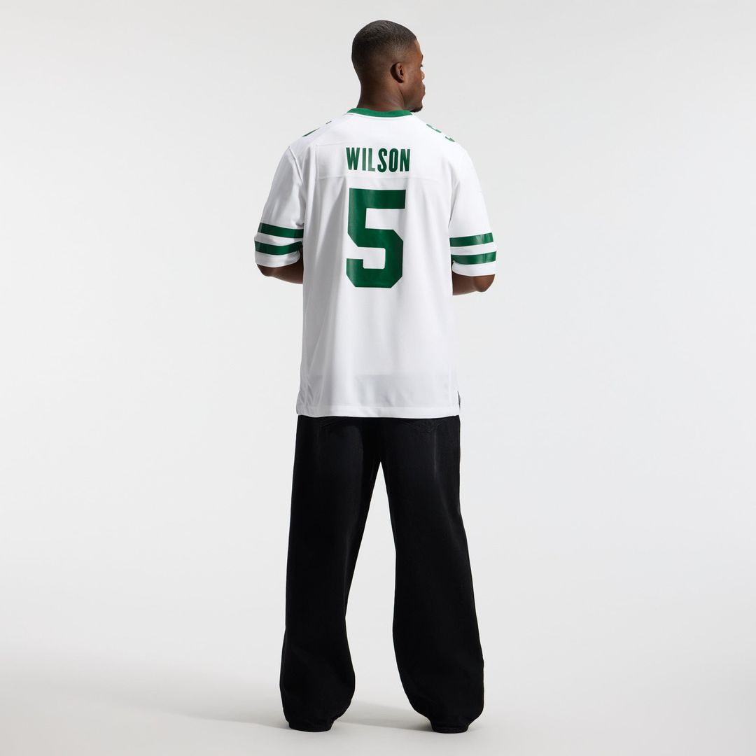 Men's New York Jets Garrett Wilson Legacy White Game NFL Football Jersey - view 6