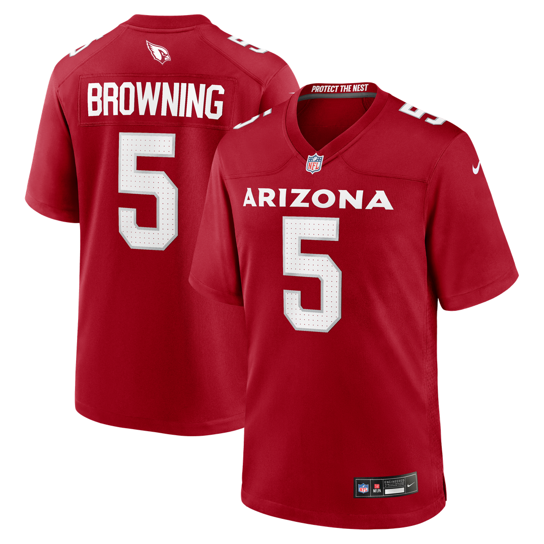 Men's Arizona Cardinals Baron Browning Cardinal Team Game NFL Football Jersey - view 1