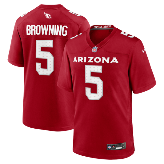 Men's Arizona Cardinals Baron Browning Cardinal Team Game NFL Football Jersey - view 1