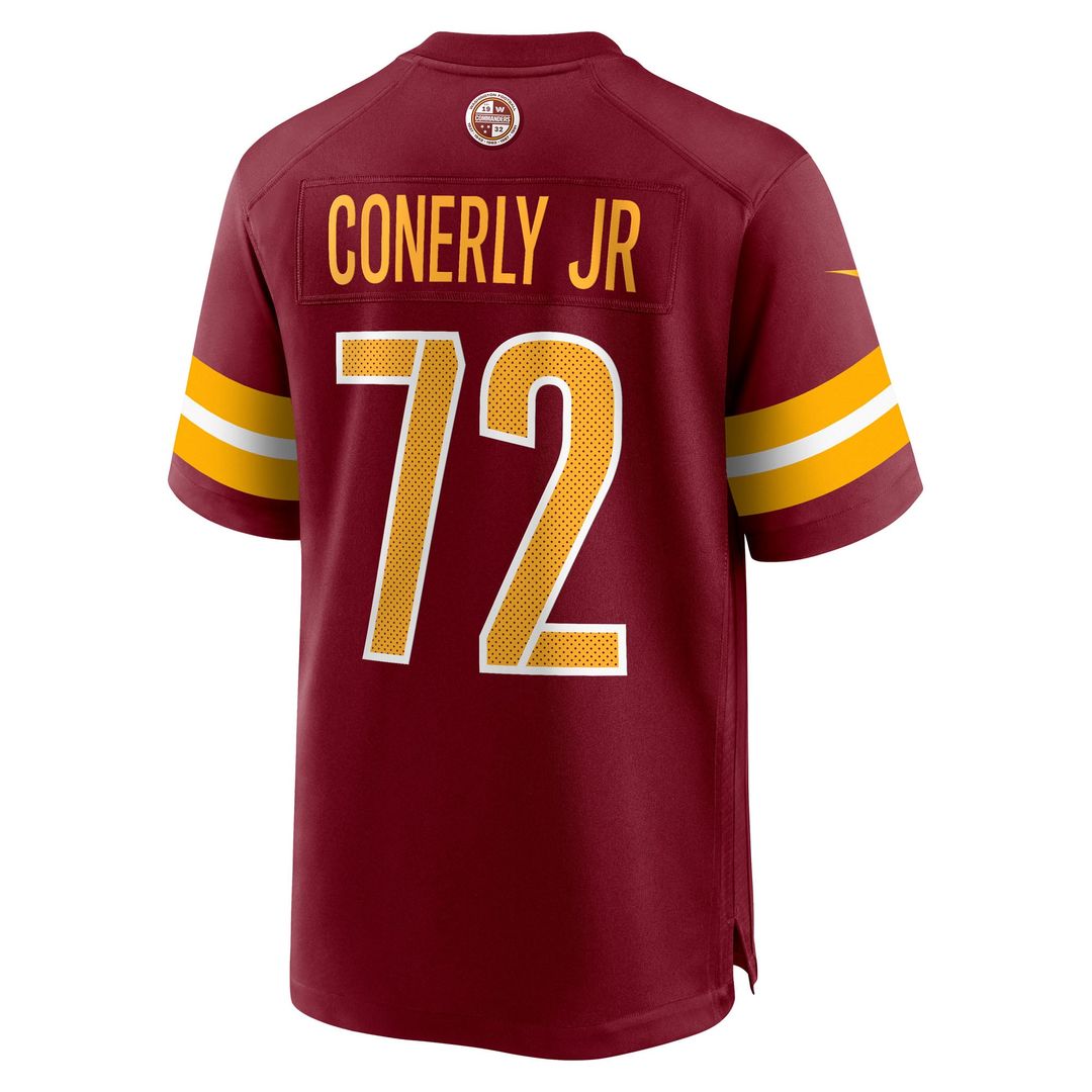 Men's Washington Commanders Josh Conerly Jr. Burgundy Team Game NFL Football Jersey - view 3