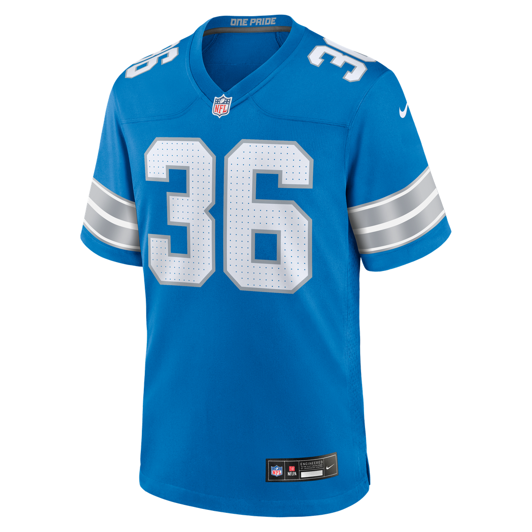 Men's Detroit Lions Chuck Clark Blue Team Game NFL Football Jersey - view 4
