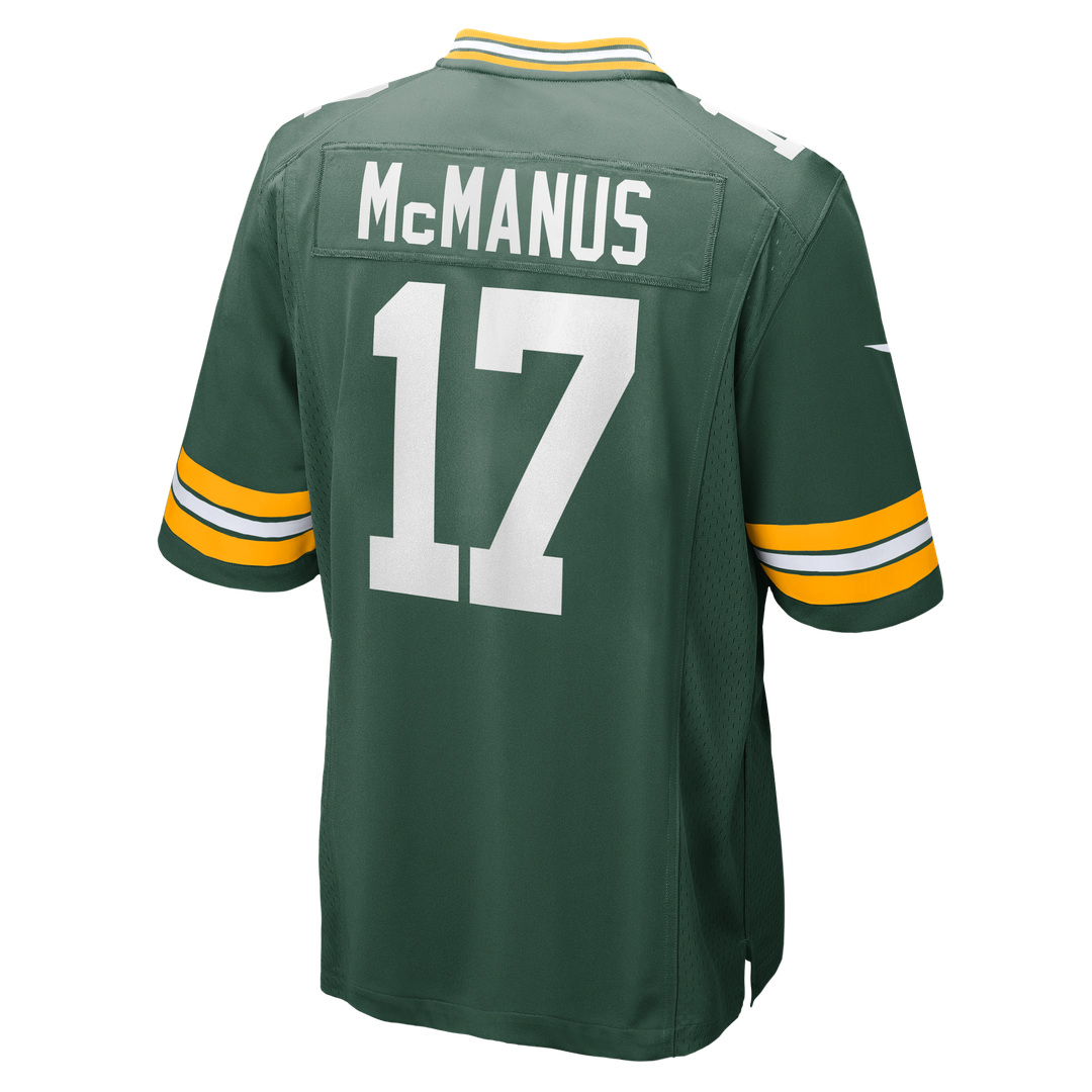 Men's Green Bay Packers Brandon McManus Green Team Game NFL Football Jersey - view 3