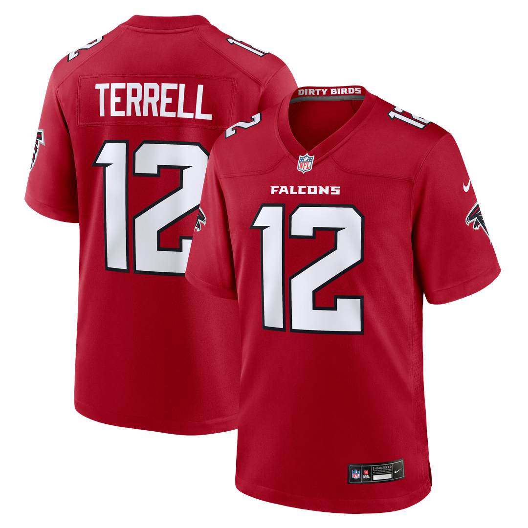 Men's Atlanta Falcons Avieon Terrell Red Game NFL Football Jersey - view 1