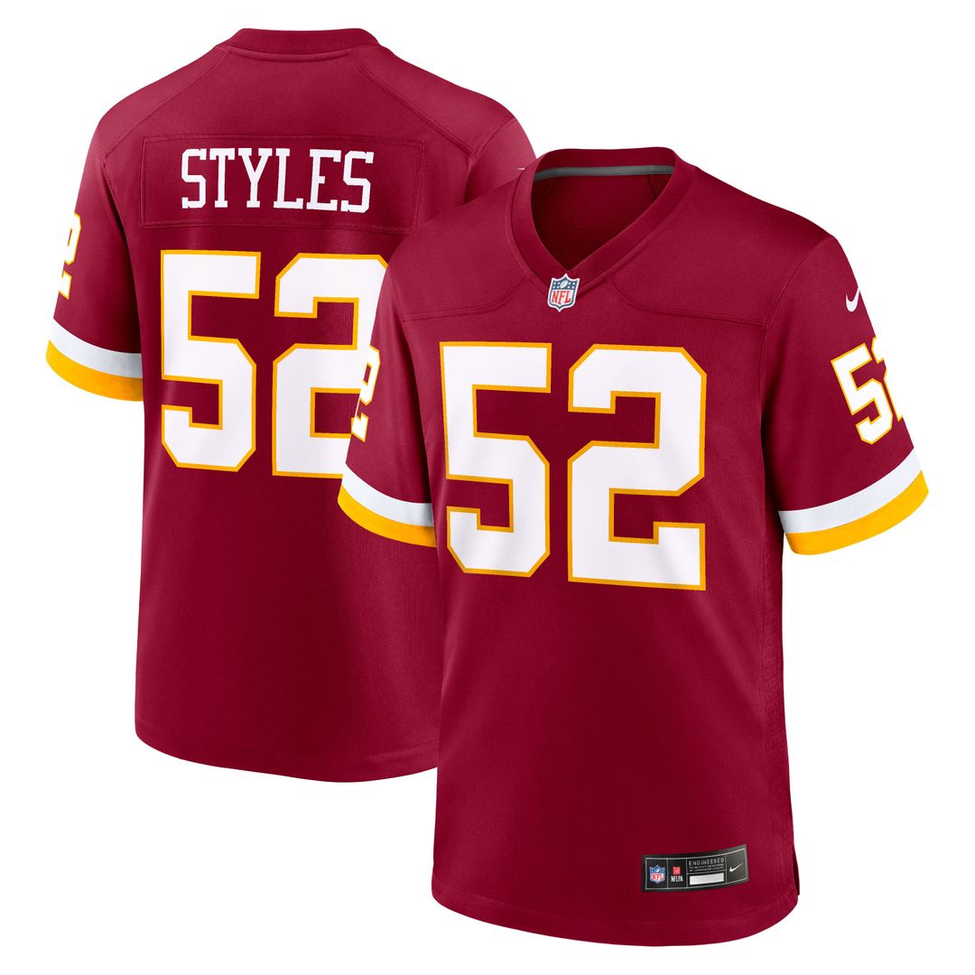 Men's Washington Commanders Sonny Styles Burgundy Team Game NFL Football Jersey - view 8