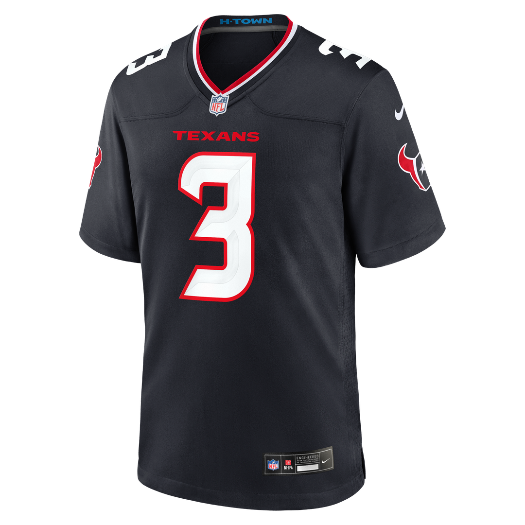 Men's Houston Texans Kamari Lassiter Navy Team Game NFL Football Jersey - view 2