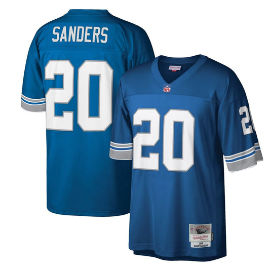 Men's Detroit Lions Barry Sanders Blue Legacy Replica NFL Football Jersey - view 1