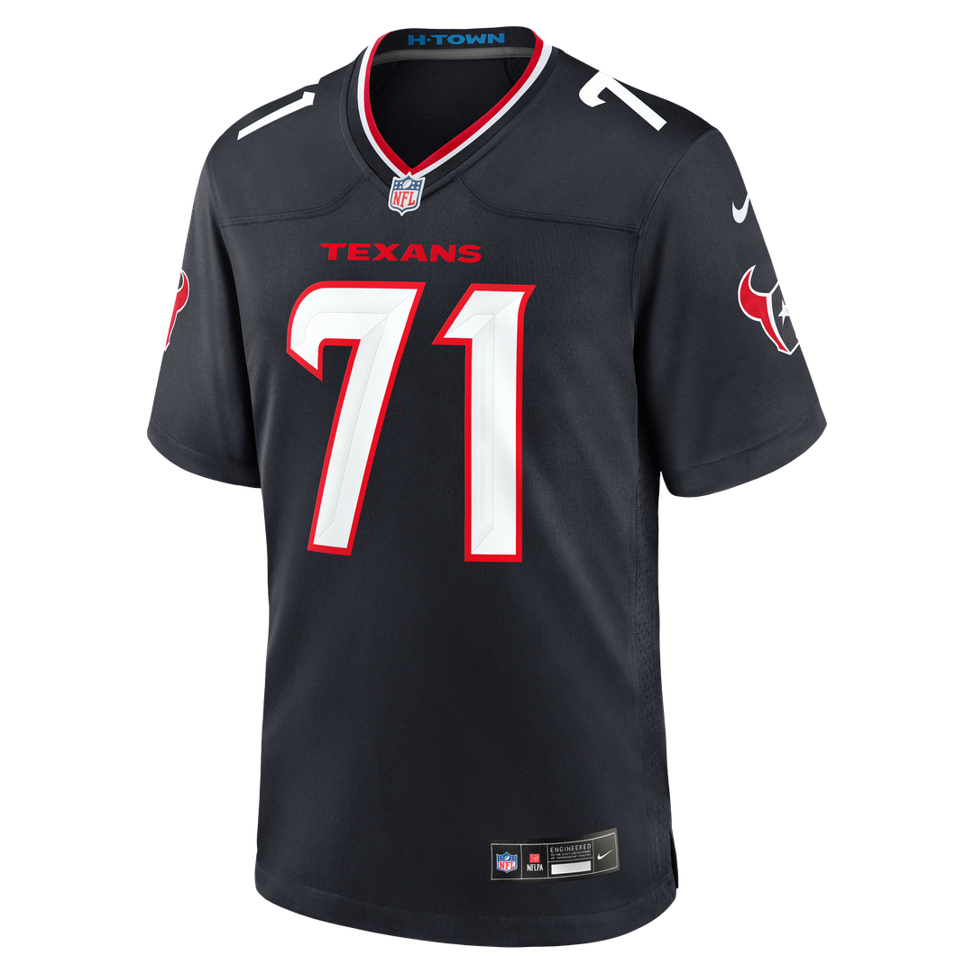 Men's Houston Texans Braden Smith Navy Team Game NFL Football Jersey - view 2