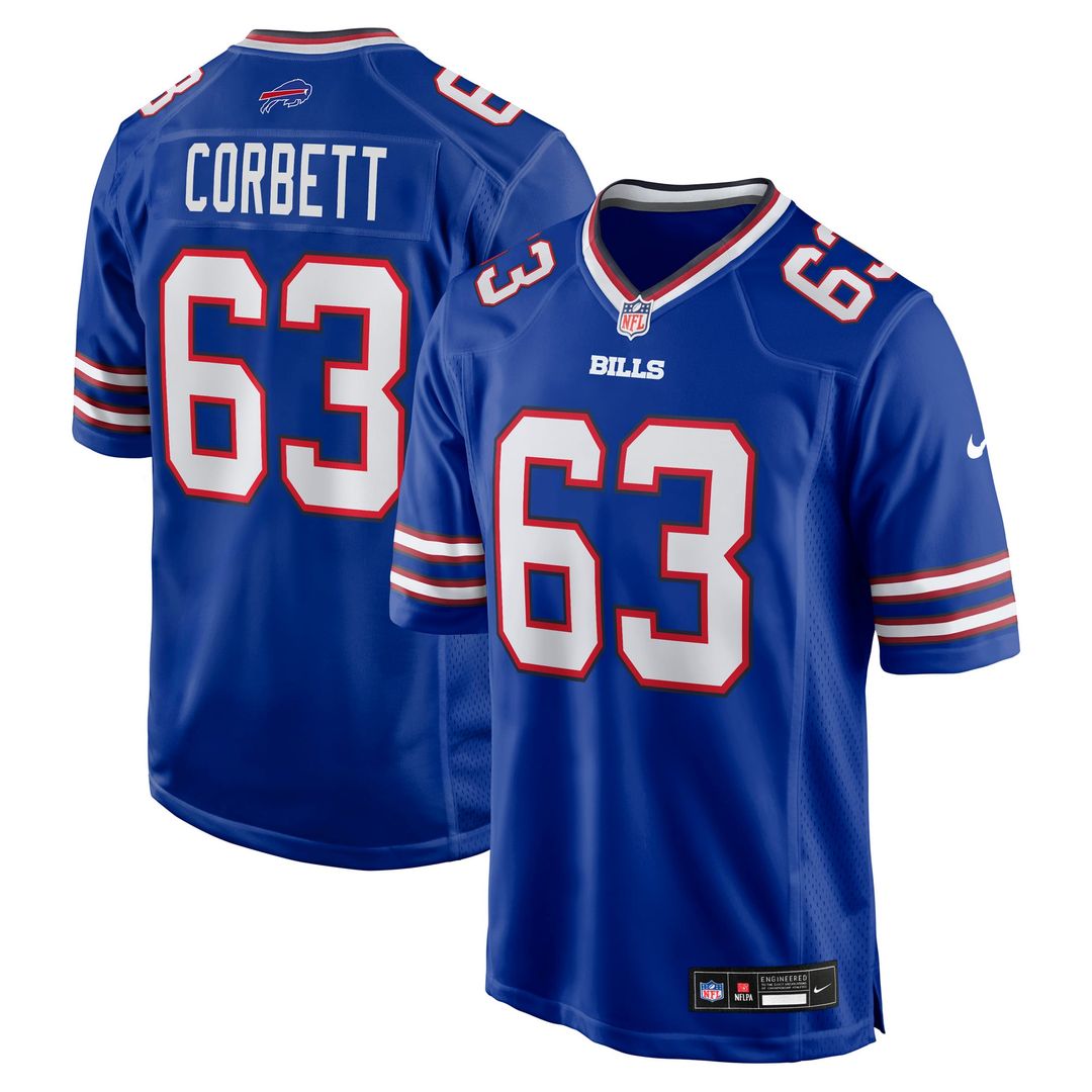 Men's Buffalo Bills Austin Corbett Royal Team Game NFL Football Jersey - view 1