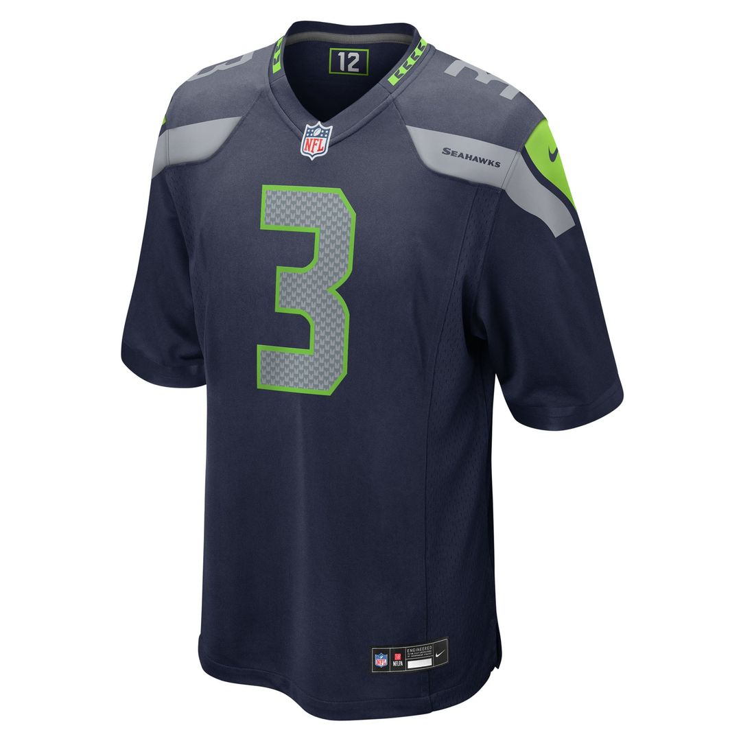 Men's Seattle Seahawks Nick Emmanwori College Navy Team Game NFL Football Jersey - view 2